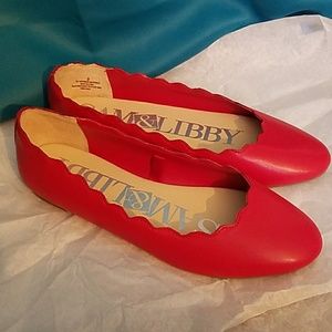 Red Flats with Scalloped Edges - See description!!
